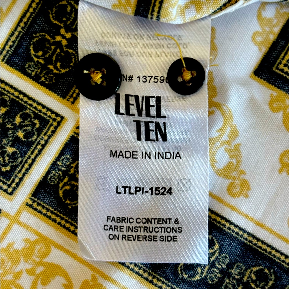 LEVEL TEN Men's Long Sleeve Versace Vibe Button Up Shirt--M - Picture 14 of 16